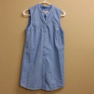 Michael Kors button-front sleeveless eyelet dress